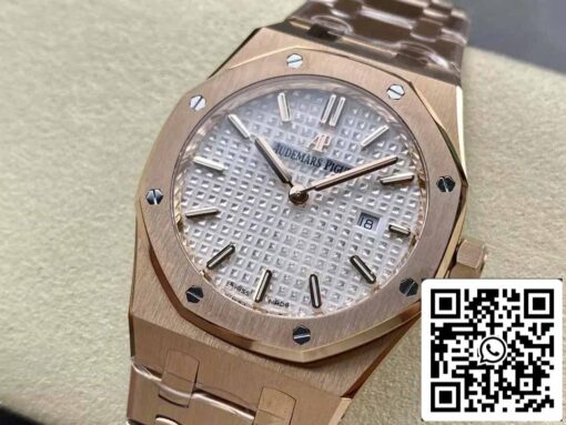 Audemars Piguet 67651 Quartz 33mm 1:1 Best Edition ZF Factory White Dial Rose Gold - Image 7