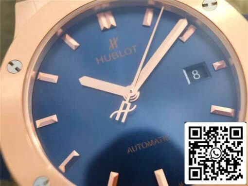 Hublot Classic Fusion 542.OX.7180.LR 1:1 Best Edition JJ Factory Blue Dial Rose Gold - Image 7