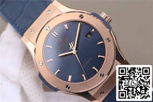 Hublot Classic Fusion 542.OX.7180.LR 1:1 Best Edition JJ Factory Blue Dial Rose Gold - Image 4