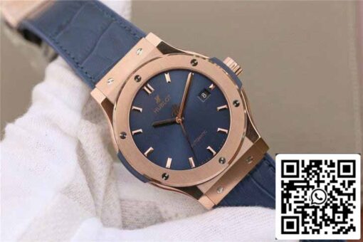 Hublot Classic Fusion 542.OX.7180.LR 1:1 Best Edition JJ Factory Blue Dial Rose Gold - Image 2