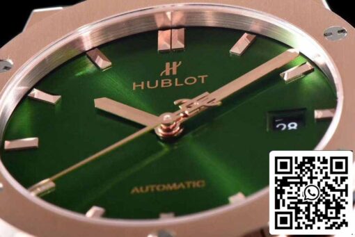 Hublot Classic Fusion 542.OX.8980.LR 1:1 Best Edition JJ Factory Green Dial Rose Gold - Image 5