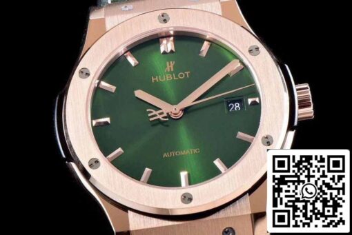 Hublot Classic Fusion 542.OX.8980.LR 1:1 Best Edition JJ Factory Green Dial Rose Gold - Image 2