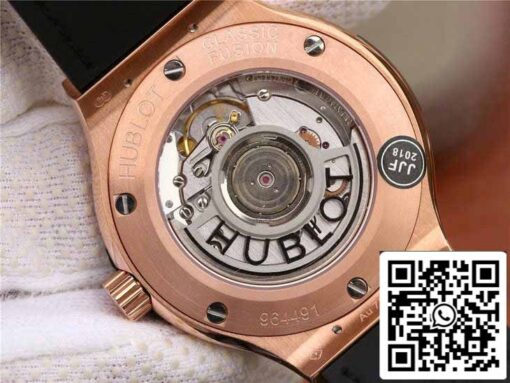 Hublot Classic Fusion 542.OX.1181.LR 1:1 Best Edition JJ Factory Black Dial Rose Gold - Image 10