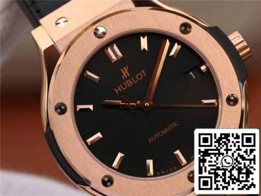 Hublot Classic Fusion 542.OX.1181.LR 1:1 Best Edition JJ Factory Black Dial Rose Gold - Image 4