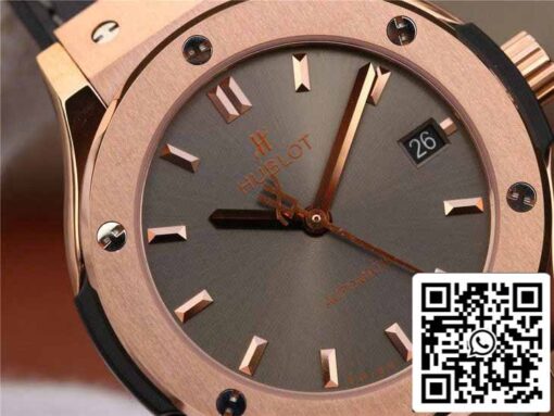 Hublot Classic Fusion 542.OX.7081.LR 1:1 Best Edition JJ Factory Grey Dial Rose Gold - Image 4