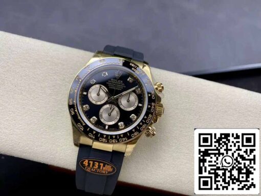 Rolex Cosmograph Daytona m126515 1:1 Best Edition QF Factory 4131 Movement Black Dial and Rose Gold – Bild 4