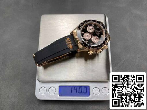 Rolex Cosmograph Daytona m126515LN 1:1 Best Edition QF Factory 4131 Movement Black Dial Rose gold – Bild 9