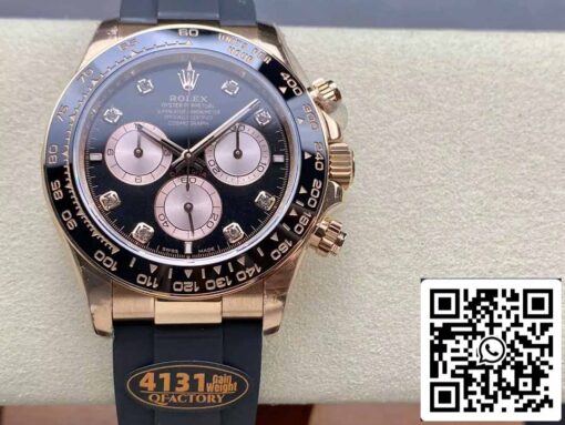 Rolex Cosmograph Daytona m126515LN 1:1 Best Edition QF Factory 4131 Movement Black Dial Rose gold