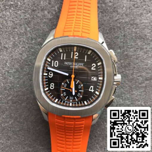 Patek Philippe Aquanaut 5968A-001 Orange Rubber Strap 1:1 Best Edition OM Factory - Image 6