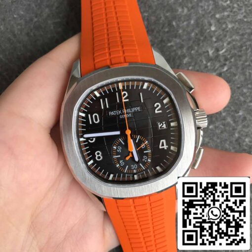 Patek Philippe Aquanaut 5968A-001 Orange Rubber Strap 1:1 Best Edition OM Factory - Image 3