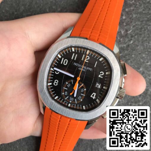 Patek Philippe Aquanaut 5968A-001 Orange Rubber Strap 1:1 Best Edition OM Factory - Image 2