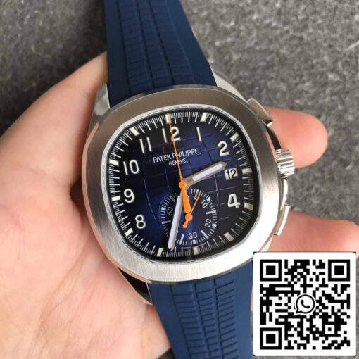 Patek Philippe Aquanaut 5968A-001 Blue Rubber Strap 1:1 Best Edition OM Factory - Image 3