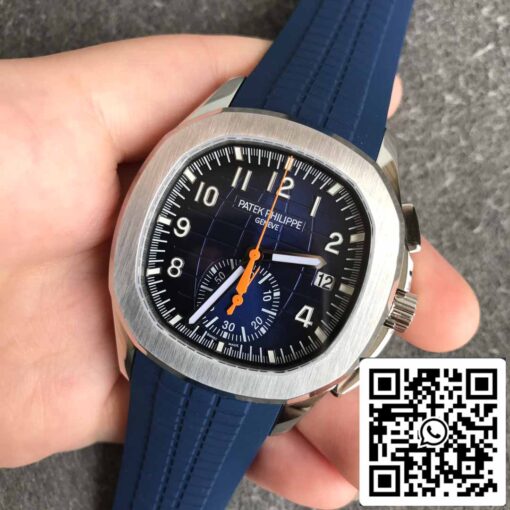 Patek Philippe Aquanaut 5968A-001 Blue Rubber Strap 1:1 Best Edition OM Factory - Image 2