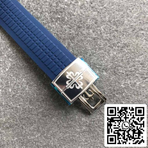 Patek Philippe Aquanaut 5968A-001 Blue Rubber Strap 1:1 Best Edition OM Factory - Image 8