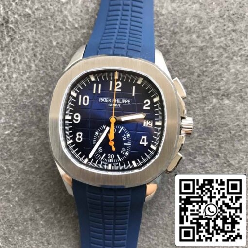 Patek Philippe Aquanaut 5968A-001 Blue Rubber Strap 1:1 Best Edition OM Factory - Image 6