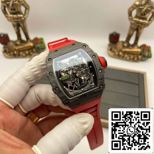 Richard Mille RM035-02 1:1 Best Edition T+ Factory NTPT Carbon Case Red Strap V4 - Image 7