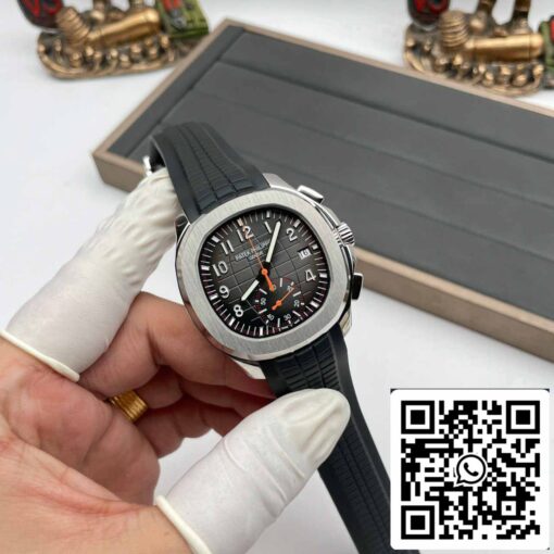 Patek Philippe Aquanaut 5968A-001 Black Rubber Strap 1:1 Best Edition OM Factory - Image 6