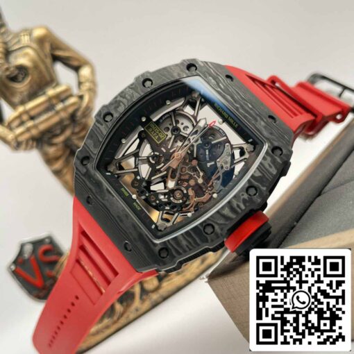 Richard Mille RM035-02 1:1 Best Edition T+ Factory NTPT Carbon Case Red Strap V4 - Image 6