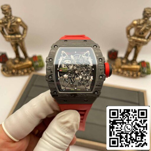 Richard Mille RM035-02 1:1 Best Edition T+ Factory NTPT Carbon Case Red Strap V4 - Image 5