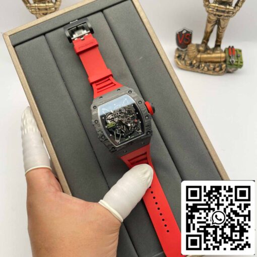 Richard Mille RM035-02 1:1 Best Edition T+ Factory NTPT Carbon Case Red Strap V4 - Image 3