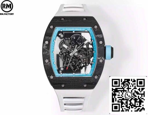 RICHARD MILLE  RM055  Carbon Fiber Case 1:1 Best Edition RM Factory newest 2024 Blue Dial - Image 10