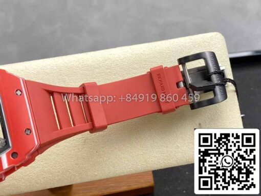 Richard Mille RM035-02 1:1 Best Clone R7 Factory Red  Carbon Case Red Strap - Image 4