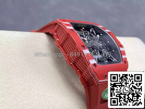 Richard Mille RM035-02 1:1 Best Clone R7 Factory Red  Carbon Case Red Strap - Image 6