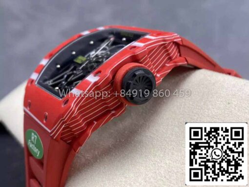 Richard Mille RM035-02 1:1 Best Clone R7 Factory Red  Carbon Case Red Strap - Image 7