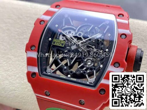 Richard Mille RM035-02 1:1 Best Clone R7 Factory Red  Carbon Case Red Strap - Image 9