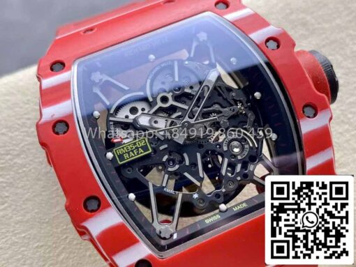 Richard Mille RM035-02 1:1 Best Clone R7 Factory Red  Carbon Case Red Strap - Image 10