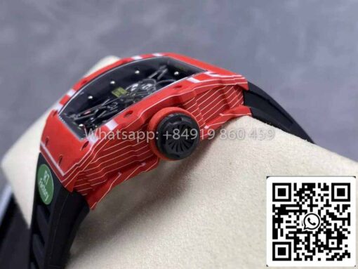 Richard Mille RM035-02 1:1 Best Clone R7 Factory Red Carbon Case Black Strap - Image 5