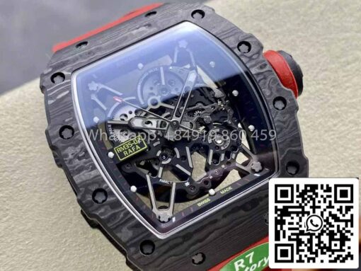 Richard Mille RM035-02 1:1 Best Clone R7 Factory NTPT Carbon Case Red Strap - Image 9