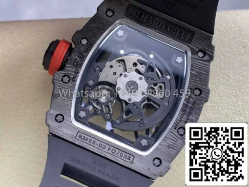 Richard Mille RM035-02 1:1 Best Clone R7 Factory NTPT Carbon Case Black Strap - Image 4