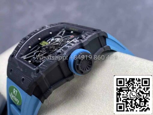 Richard Mille RM035-02 1:1 Best Clone R7 Factory NTPT Carbon Case Blue Strap - Image 5