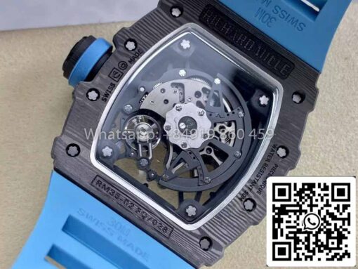 Richard Mille RM035-02 1:1 Best Clone R7 Factory NTPT Carbon Case Blue Strap - Image 7