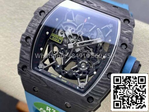 Richard Mille RM035-02 1:1 Best Clone R7 Factory NTPT Carbon Case Blue Strap - Image 8