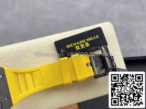 Richard Mille RM035-02 1:1 Best Clone R7 Factory NTPT Carbon Case Yellow Strap - Image 3