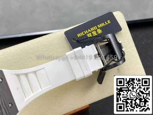 Richard Mille RM035-02 1:1 Best Clone R7 Factory NTPT Carbon Case White Strap - Image 3