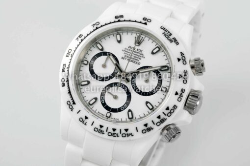 AET REMOULD Custom Rolex Daytona White Ceramic case White Dial 1:1 Best Clone N6F Factory - Image 3