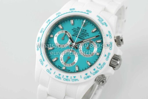 AET REMOULD Custom Rolex Daytona White Ceramic case Blue Dial 1:1 Best Clone N6F Factory - Image 5