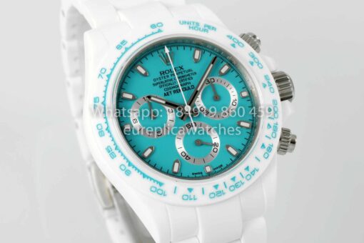 AET REMOULD Custom Rolex Daytona White Ceramic case Blue Dial 1:1 Best Clone N6F Factory - Image 4