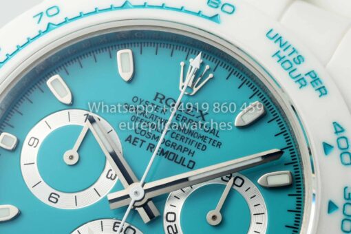 AET REMOULD Custom Rolex Daytona White Ceramic case Blue Dial 1:1 Best Clone N6F Factory - Image 6