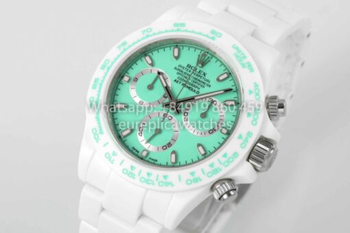 AET REMOULD Custom Rolex Daytona White Ceramic case Tiffany Dial 1:1 Best Clone N6F Factory - Image 3