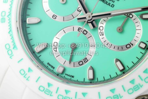 AET REMOULD Custom Rolex Daytona White Ceramic case Tiffany Dial 1:1 Best Clone N6F Factory - Image 5