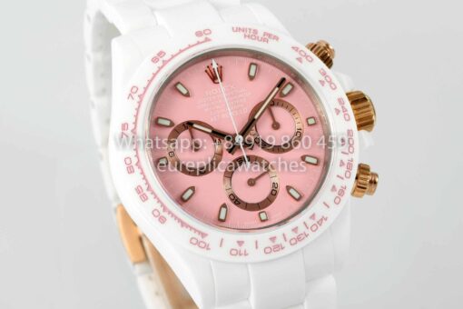 AET REMOULD Custom Rolex Daytona White Ceramic case Pink Dial 1:1 Best Clone N6F Factory - Image 2