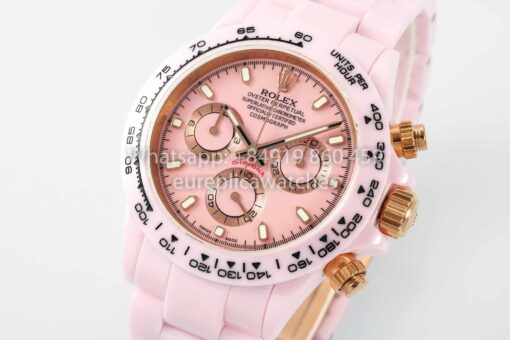 AET REMOULD Custom Rolex Daytona Pink Ceramic case Pink Dial 1:1 Best Clone N6F Factory - Image 3