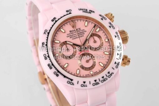 AET REMOULD Custom Rolex Daytona Pink Ceramic case Pink Dial 1:1 Best Clone N6F Factory - Image 2