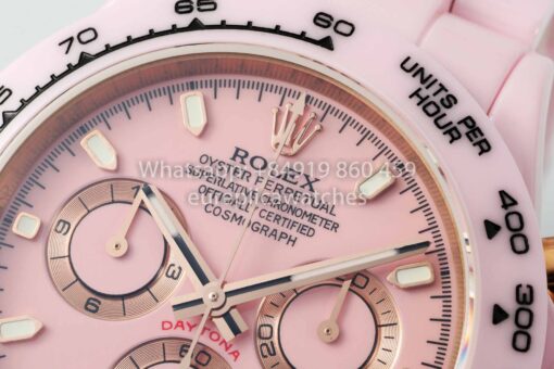 AET REMOULD Custom Rolex Daytona Pink Ceramic case Pink Dial 1:1 Best Clone N6F Factory - Image 4