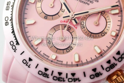 AET REMOULD Custom Rolex Daytona Pink Ceramic case Pink Dial 1:1 Best Clone N6F Factory - Image 5