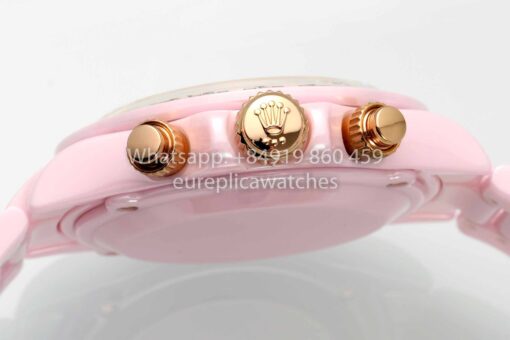 AET REMOULD Custom Rolex Daytona Pink Ceramic case Pink Dial 1:1 Best Clone N6F Factory - Image 7